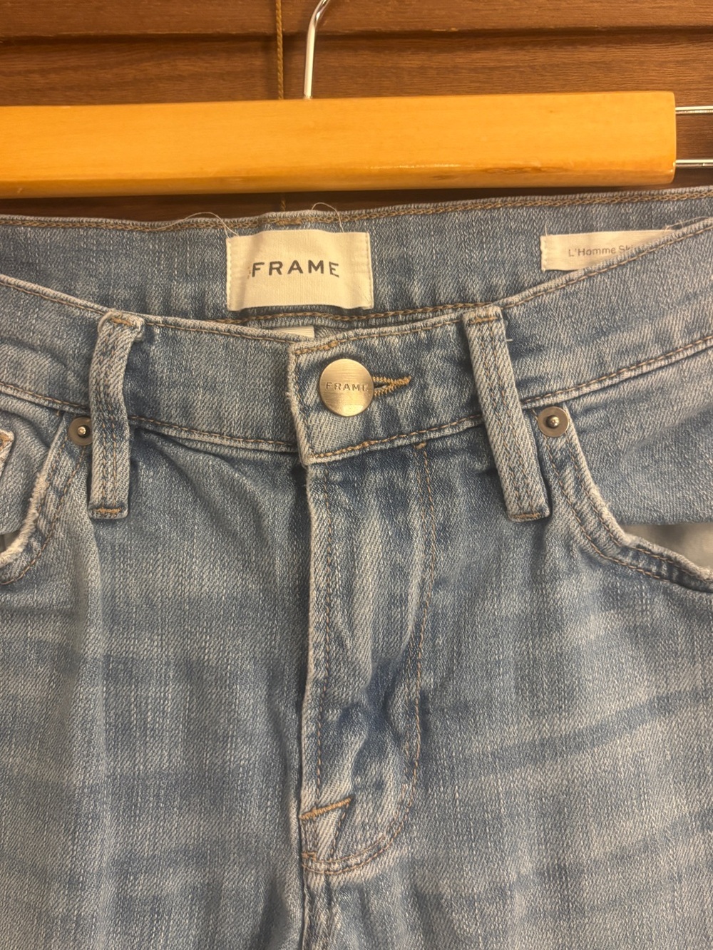 FRAME L’Homme Skinny Jeans Mens Size 31 Light Wash Blue - Picture 3 of 7